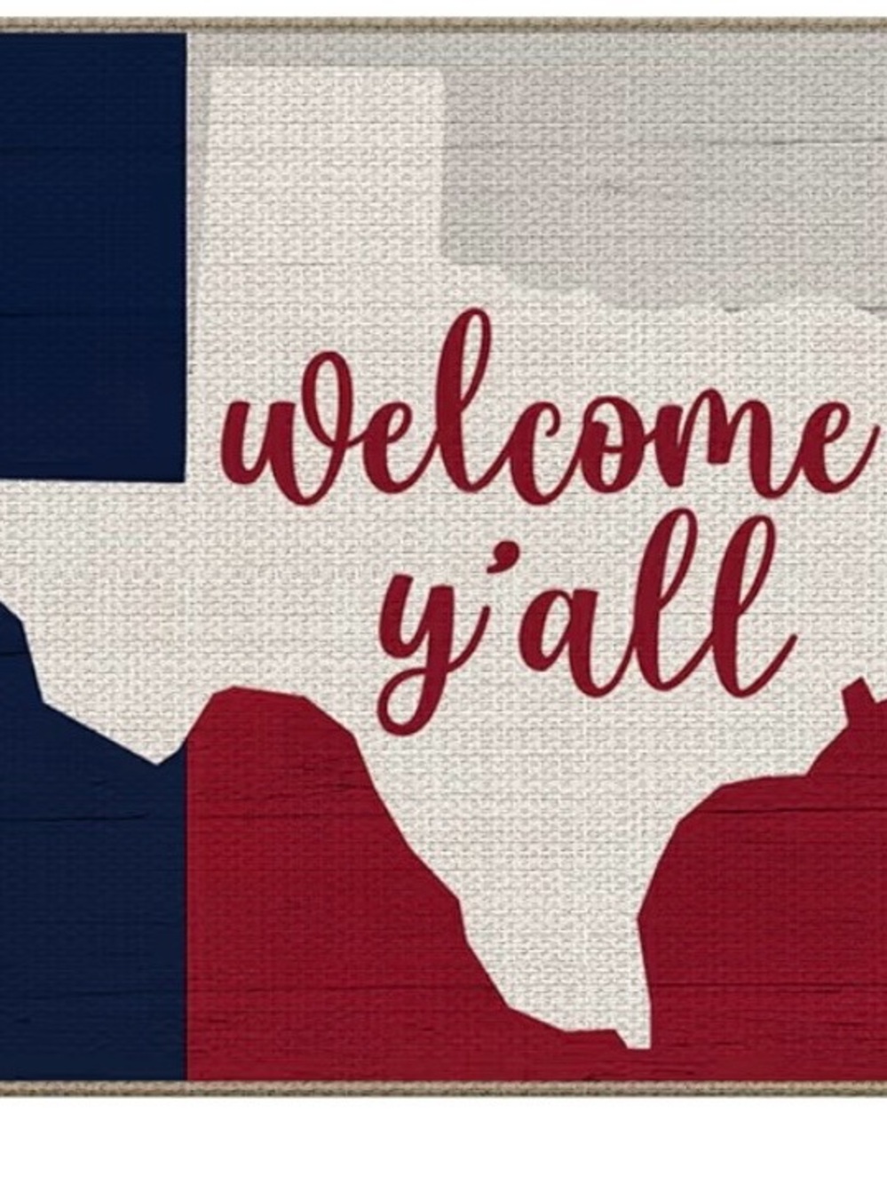 Welcome Y'all Texas Flag Door Mat